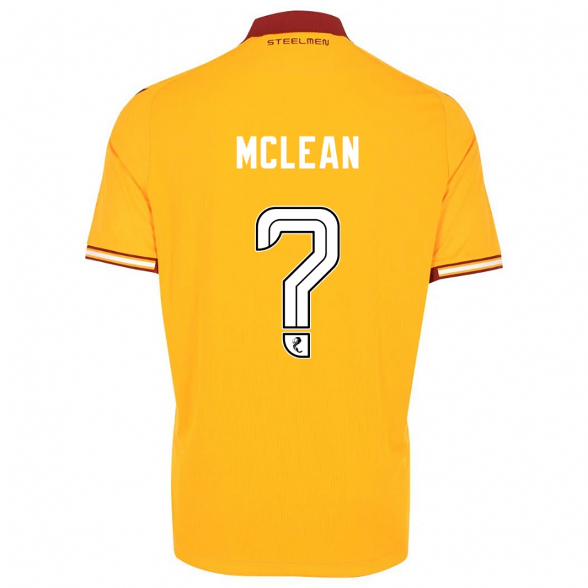 ילדים Harry Mclean #0 צהוב בורדו ג'רזי ביתית 2025/26 חולצה קצרה