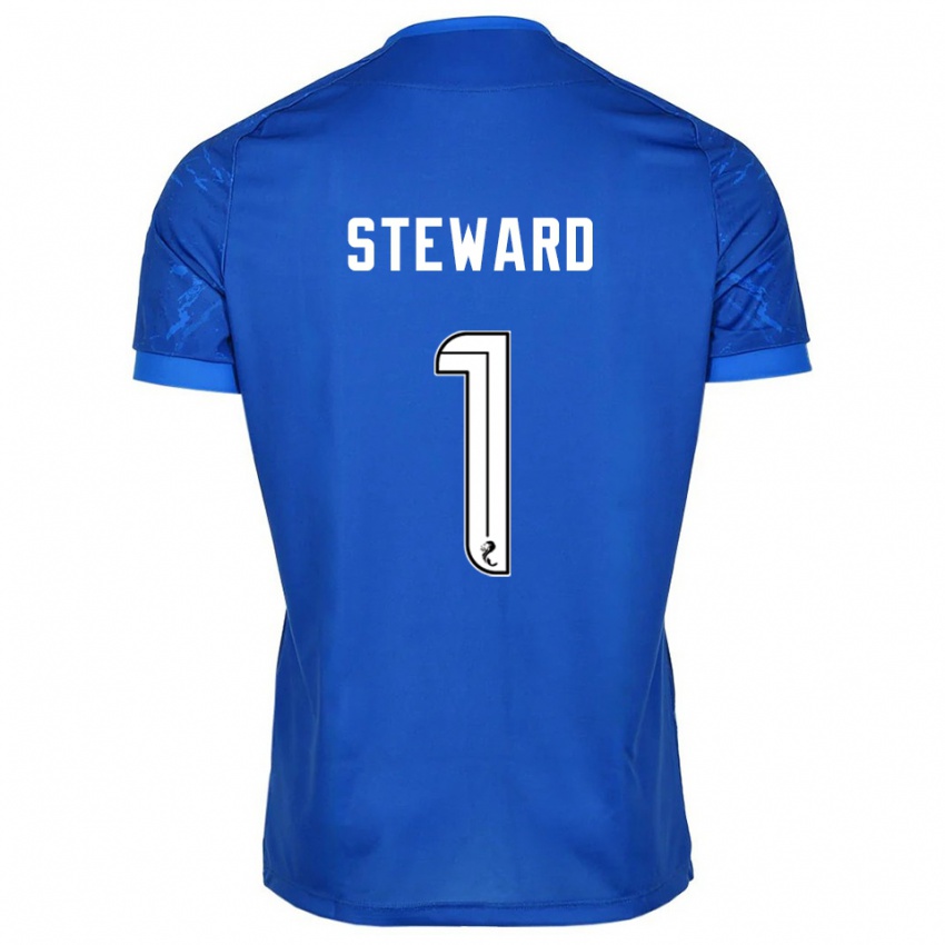 ילדים טובי סטיוארד #1 כחול לבן ג'רזי ביתית 2025/26 חולצה קצרה