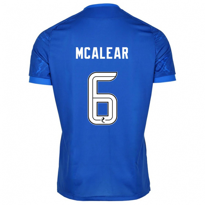 ילדים ריס מקאליר #6 כחול לבן ג'רזי ביתית 2025/26 חולצה קצרה