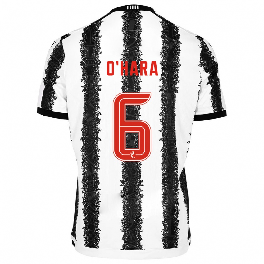 ילדים מארק אוהרה #6 לבן שחור ג'רזי ביתית 2025/26 חולצה קצרה