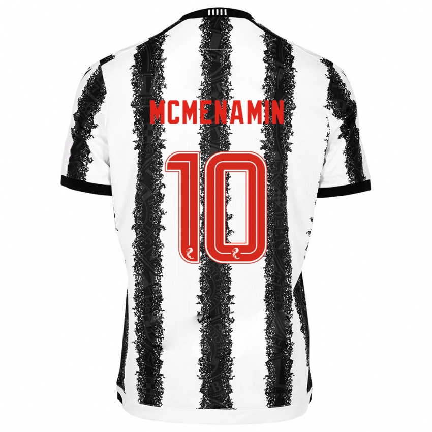 ילדים קונור מקמנמין #10 לבן שחור ג'רזי ביתית 2025/26 חולצה קצרה