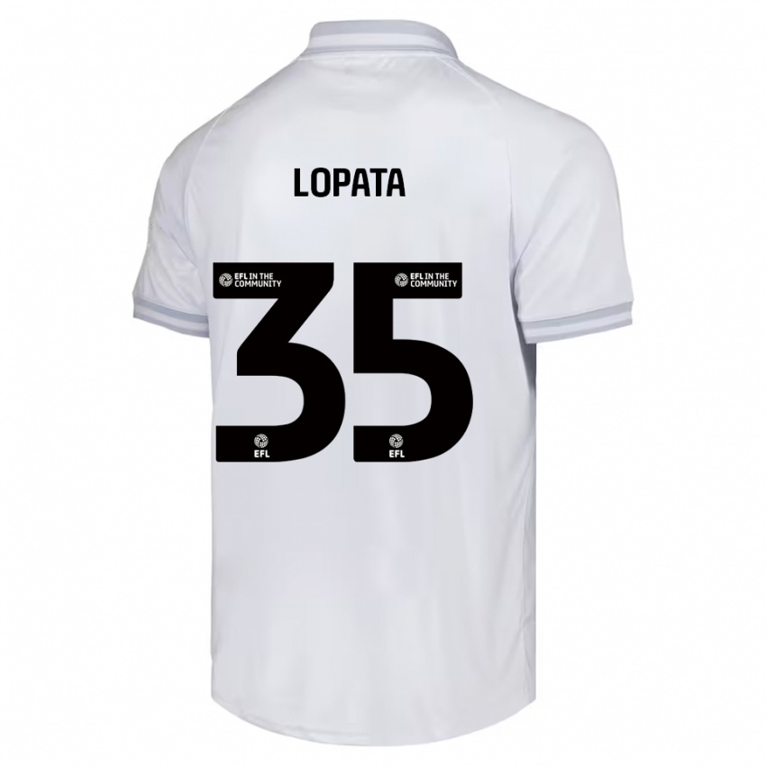 ילדים קצפר לופאטה #35 לבן אפור שחור הרחק ג'רזי 2025/26 חולצה קצרה