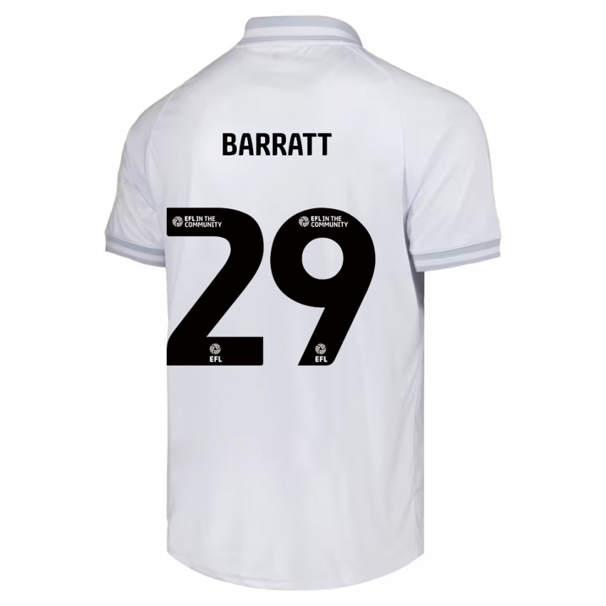 ילדים קונור באראט #29 לבן אפור שחור הרחק ג'רזי 2025/26 חולצה קצרה