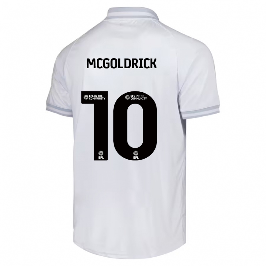 ילדים דייויד מקגולדריק #10 לבן אפור שחור הרחק ג'רזי 2025/26 חולצה קצרה