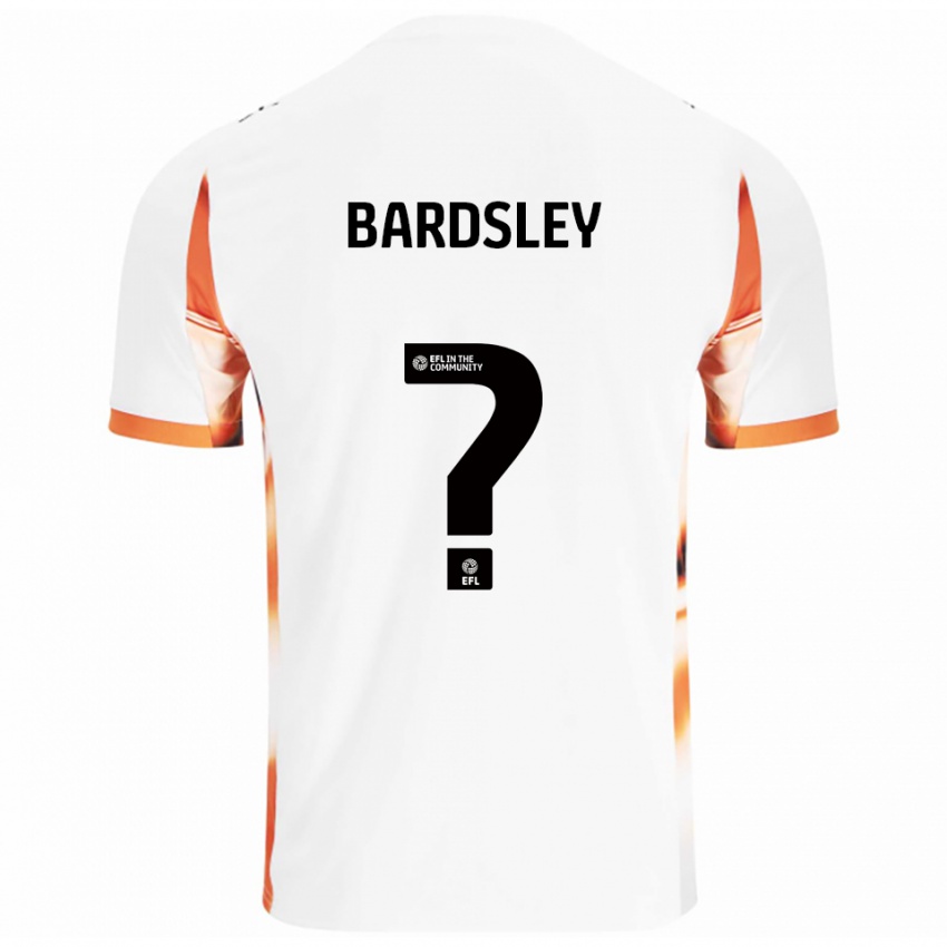 ילדים Harvey Bardsley #0 לבן כתום שחור הרחק ג'רזי 2025/26 חולצה קצרה