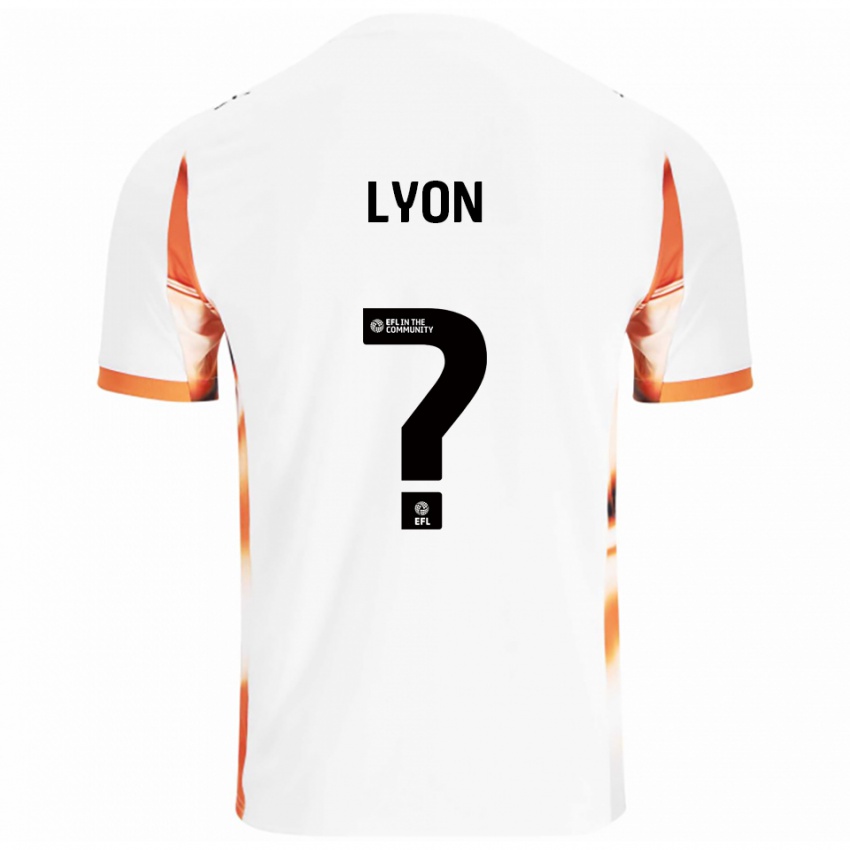 ילדים Moesha Lyon #0 לבן כתום שחור הרחק ג'רזי 2025/26 חולצה קצרה