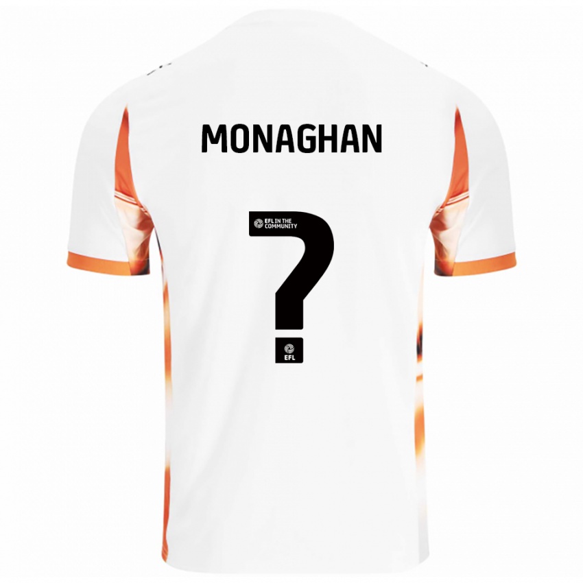 ילדים Kayleigh Monaghan #0 לבן כתום שחור הרחק ג'רזי 2025/26 חולצה קצרה