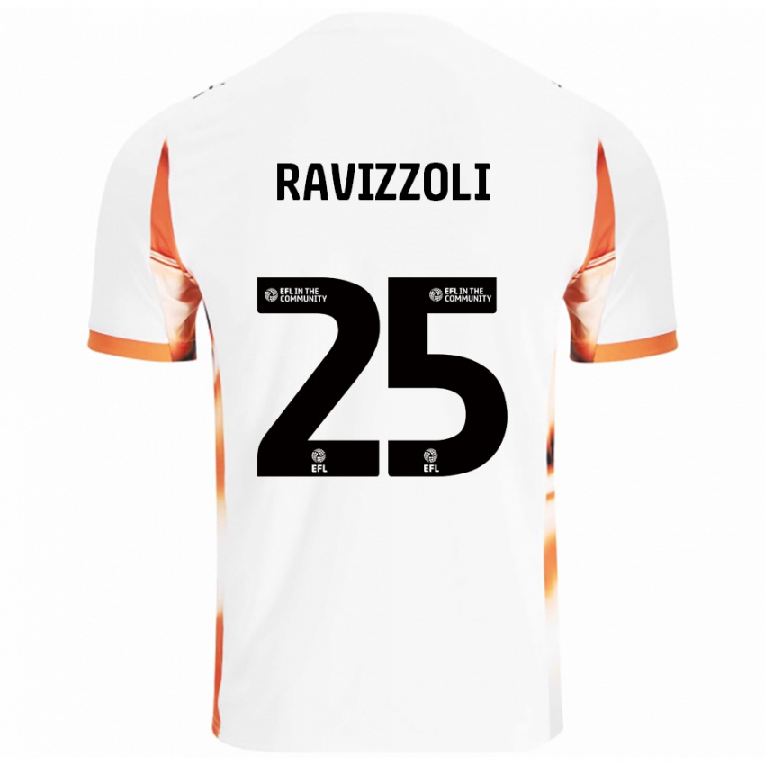 ילדים פרנקו רוויסולי #25 לבן כתום שחור הרחק ג'רזי 2025/26 חולצה קצרה