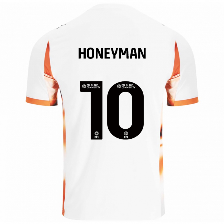 ילדים ג'ורג' האנימן #10 לבן כתום שחור הרחק ג'רזי 2025/26 חולצה קצרה