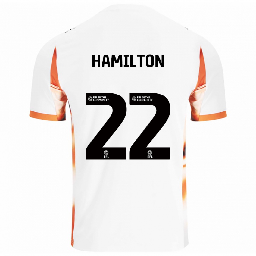 ילדים סי. ג'יי. המילטון #22 לבן כתום שחור הרחק ג'רזי 2025/26 חולצה קצרה