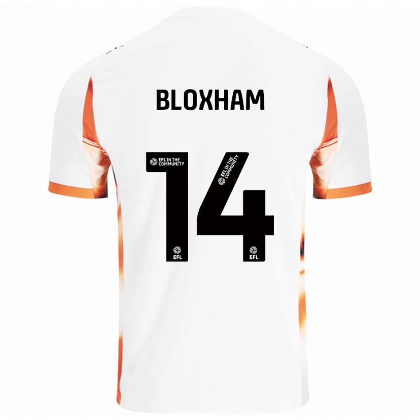 ילדים Tom Bloxham #14 לבן כתום שחור הרחק ג'רזי 2025/26 חולצה קצרה