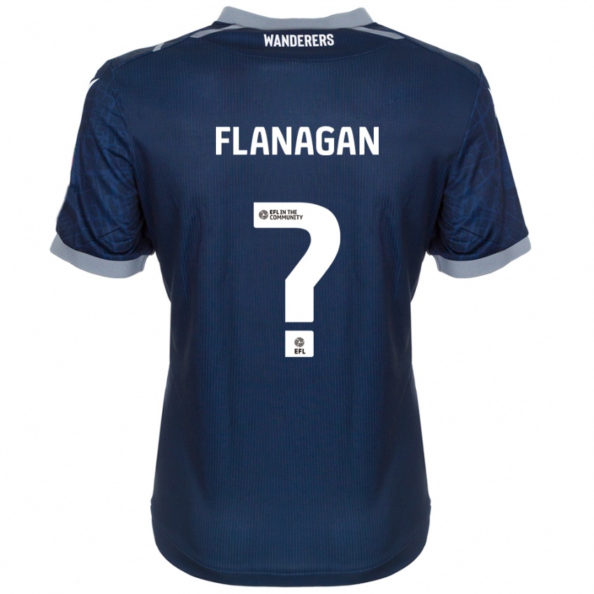 ילדים Ocean Flanagan #0 כחול נייבי אפור הרחק ג'רזי 2025/26 חולצה קצרה