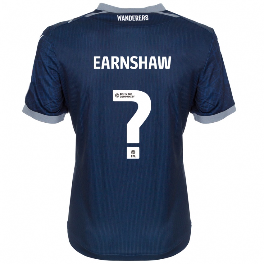 ילדים Lucy Earnshaw #0 כחול נייבי אפור הרחק ג'רזי 2025/26 חולצה קצרה