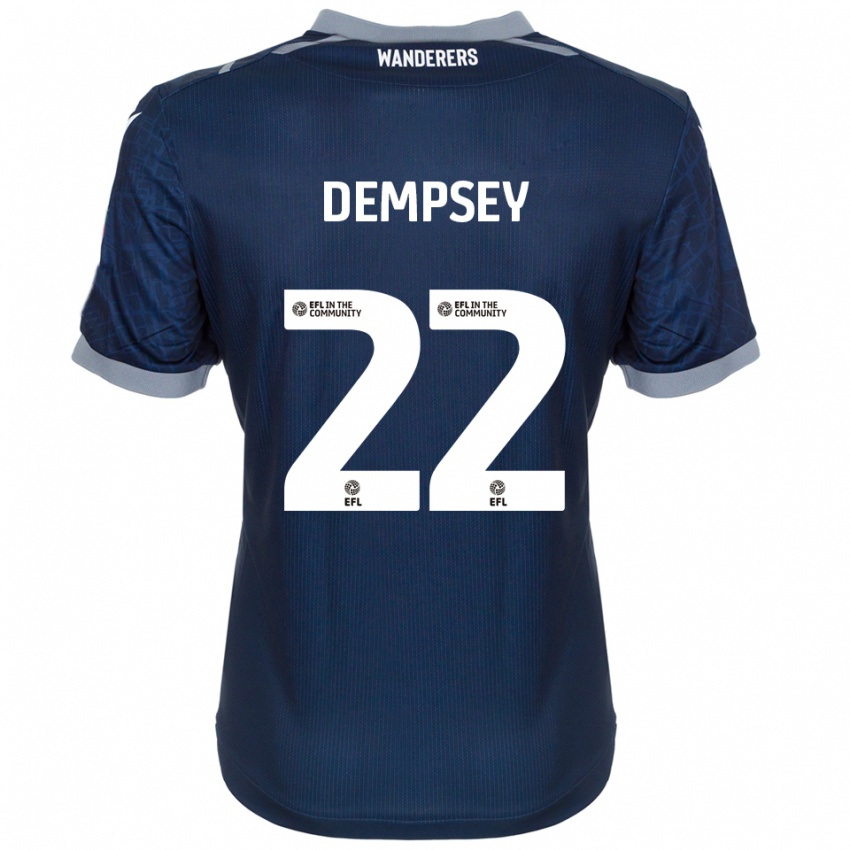 ילדים קייל דמפסי #22 כחול נייבי אפור הרחק ג'רזי 2025/26 חולצה קצרה