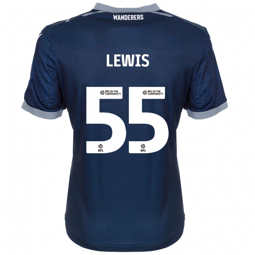 ילדים Conor Lewis #55 כחול נייבי אפור הרחק ג'רזי 2025/26 חולצה קצרה