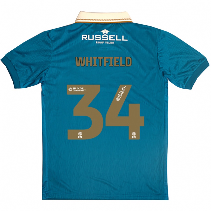 ילדים בן ויטפילד #34 תכלת לבן הרחק ג'רזי 2025/26 חולצה קצרה