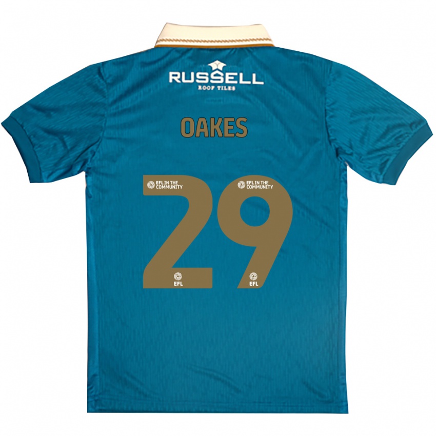 ילדים Toby Oakes #29 תכלת לבן הרחק ג'רזי 2025/26 חולצה קצרה