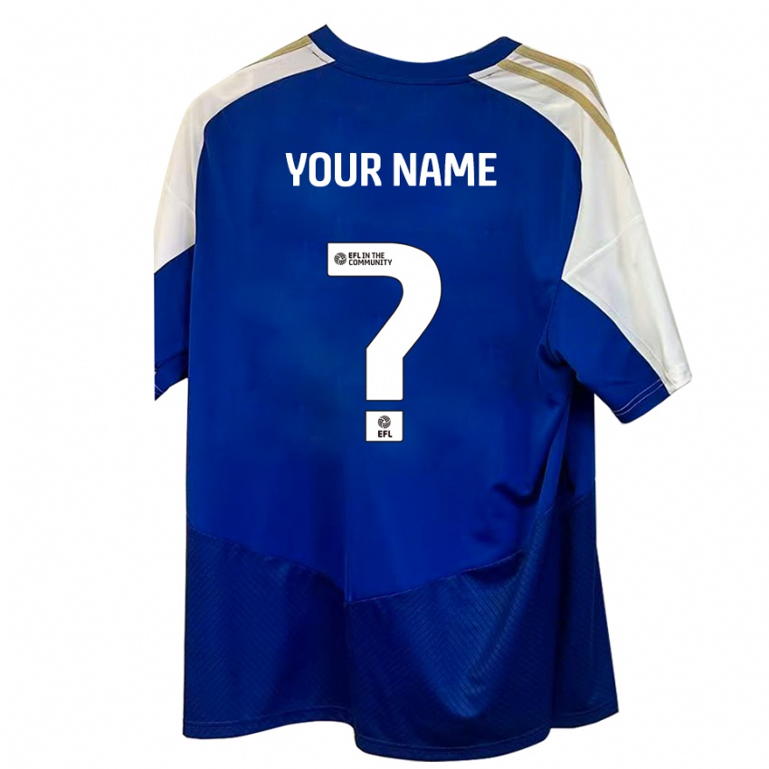ילדים השם שלך #0 כחול לבן זהב הרחק ג'רזי 2025/26 חולצה קצרה