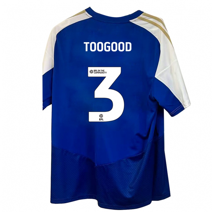 ילדים Emily Toogood #3 כחול לבן זהב הרחק ג'רזי 2025/26 חולצה קצרה