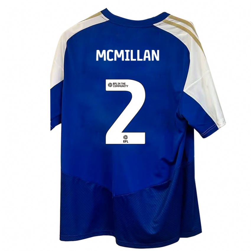 ילדים Jack Mcmillan #2 כחול לבן זהב הרחק ג'רזי 2025/26 חולצה קצרה