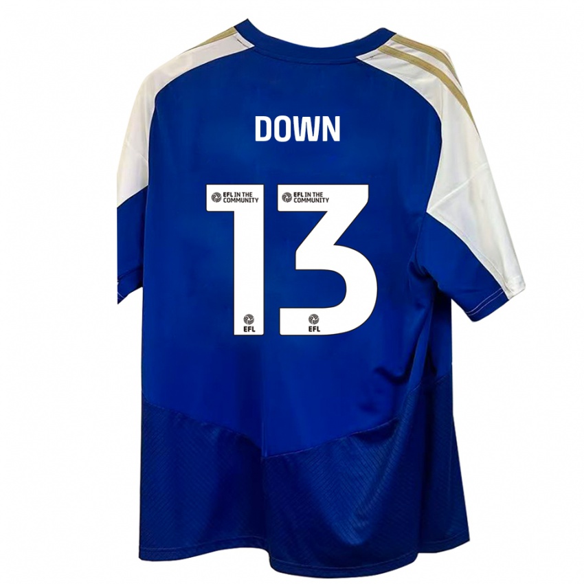 ילדים Sam Down #13 כחול לבן זהב הרחק ג'רזי 2025/26 חולצה קצרה