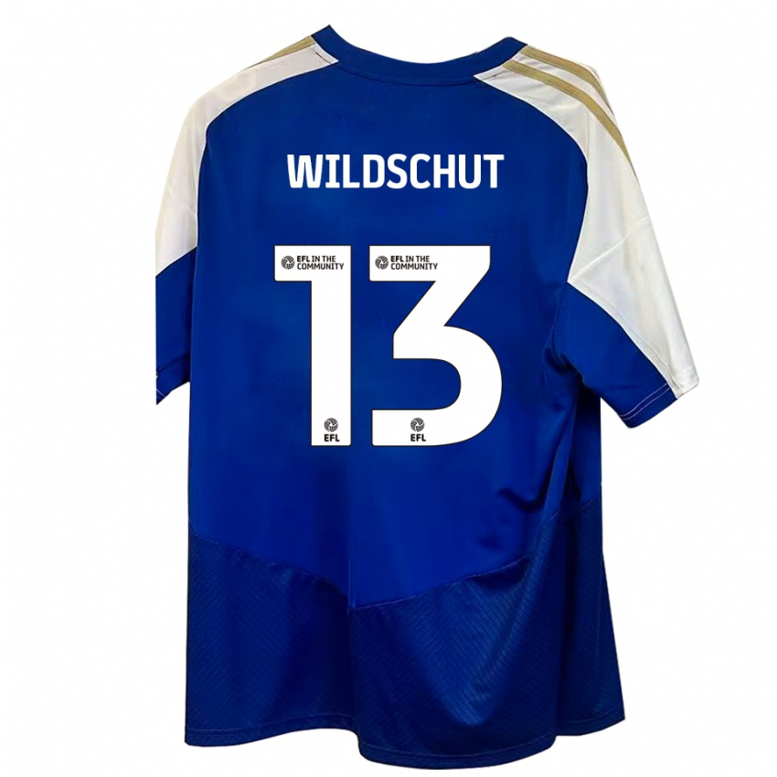 ילדים יאניק וילדסחוט #13 כחול לבן זהב הרחק ג'רזי 2025/26 חולצה קצרה