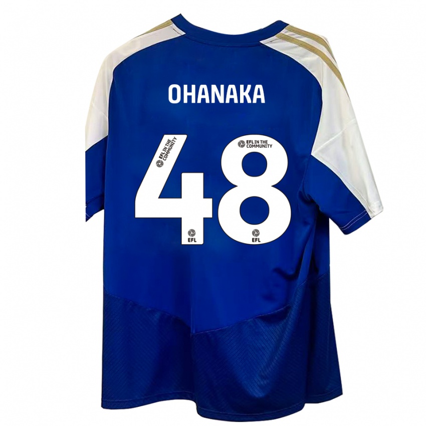 ילדים סנטינו אוהנקה #48 כחול לבן זהב הרחק ג'רזי 2025/26 חולצה קצרה