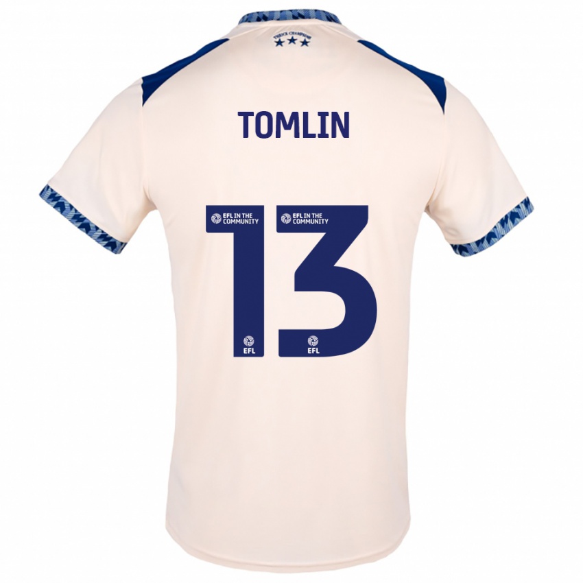 ילדים Phoebe Tomlin #13 לבן שמנת כחול נייבי הרחק ג'רזי 2025/26 חולצה קצרה