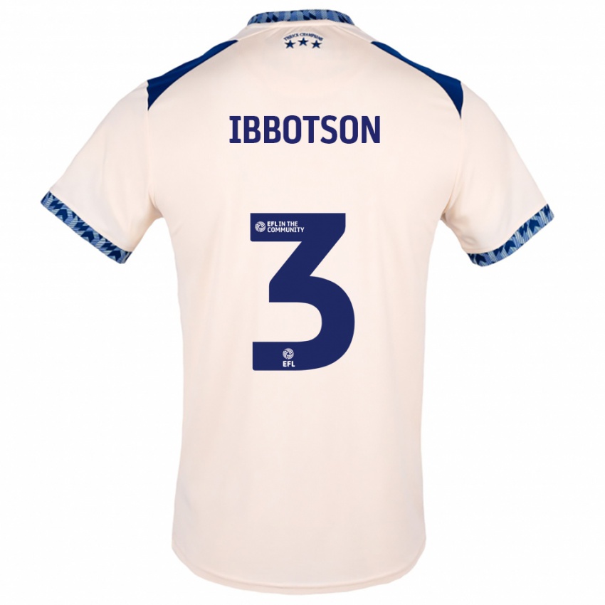 ילדים Beth Ibbotson #3 לבן שמנת כחול נייבי הרחק ג'רזי 2025/26 חולצה קצרה