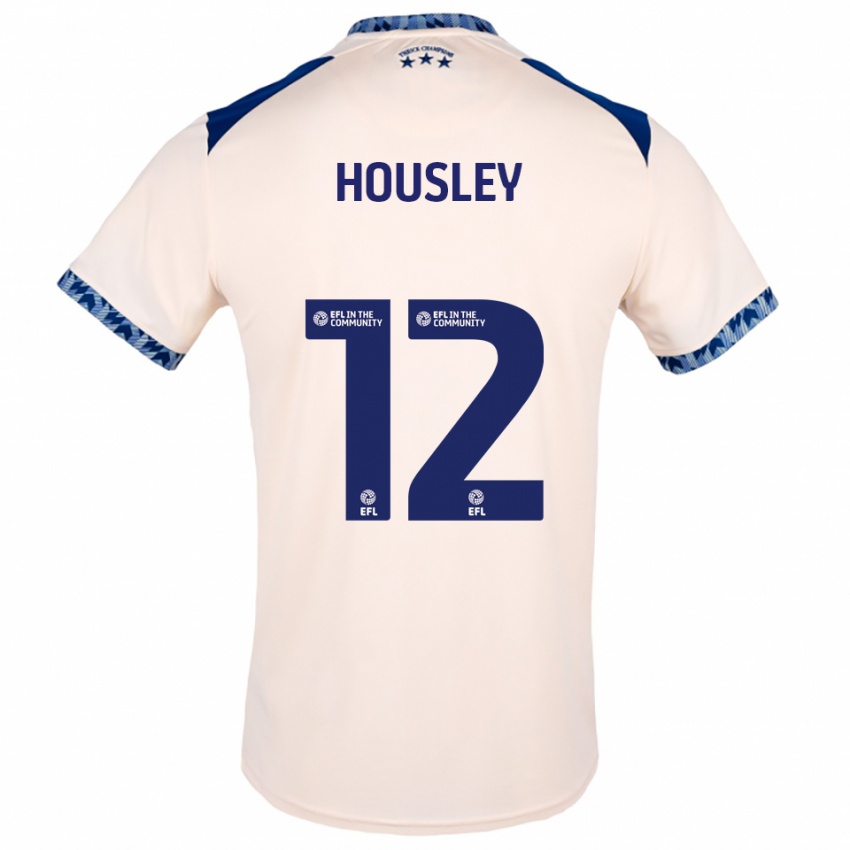 ילדים אוטומן הוסלי #12 לבן שמנת כחול נייבי הרחק ג'רזי 2025/26 חולצה קצרה