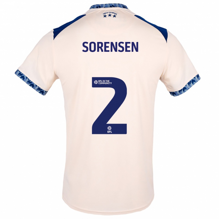 ילדים לאסה סורנסן #2 לבן שמנת כחול נייבי הרחק ג'רזי 2025/26 חולצה קצרה