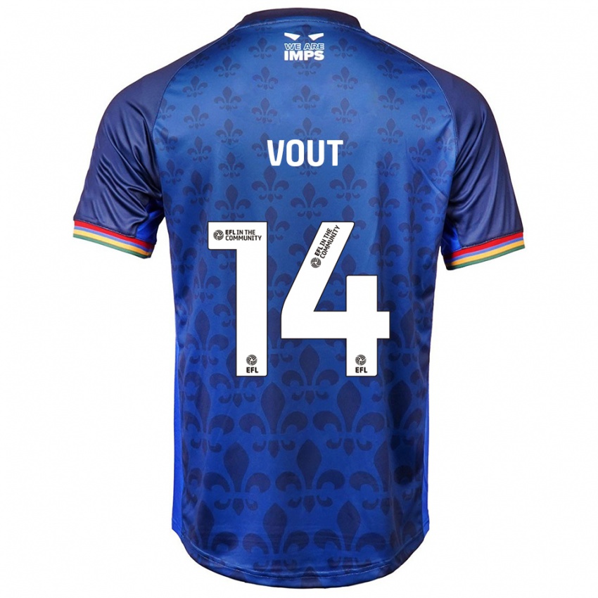 ילדים Leo Vout #14 כחול נייבי הרחק ג'רזי 2025/26 חולצה קצרה