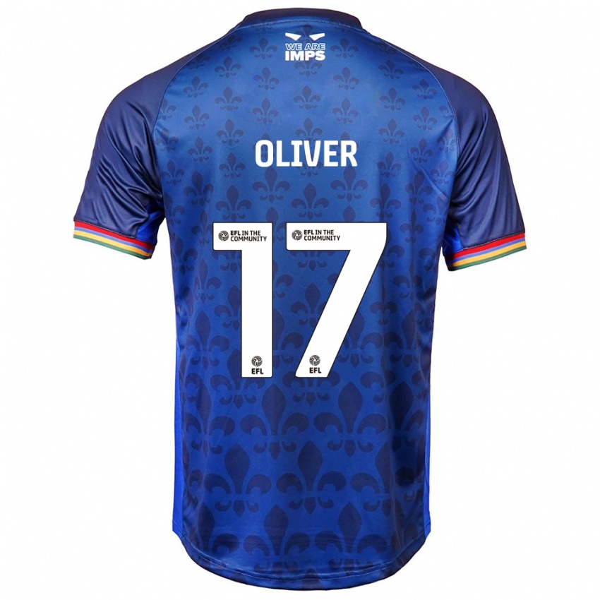 ילדים Kenzie Oliver #17 כחול נייבי הרחק ג'רזי 2025/26 חולצה קצרה