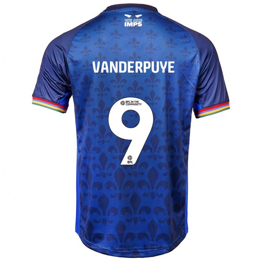 ילדים דניאל ונדרפויה #9 כחול נייבי הרחק ג'רזי 2025/26 חולצה קצרה