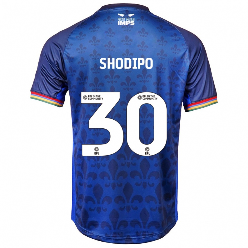 ילדים אולאמידה שודיפו #30 כחול נייבי הרחק ג'רזי 2025/26 חולצה קצרה