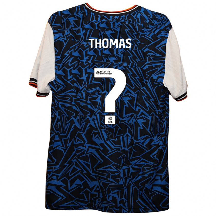 ילדים Lucas Thomas #0 כחול שחור לבן הרחק ג'רזי 2025/26 חולצה קצרה