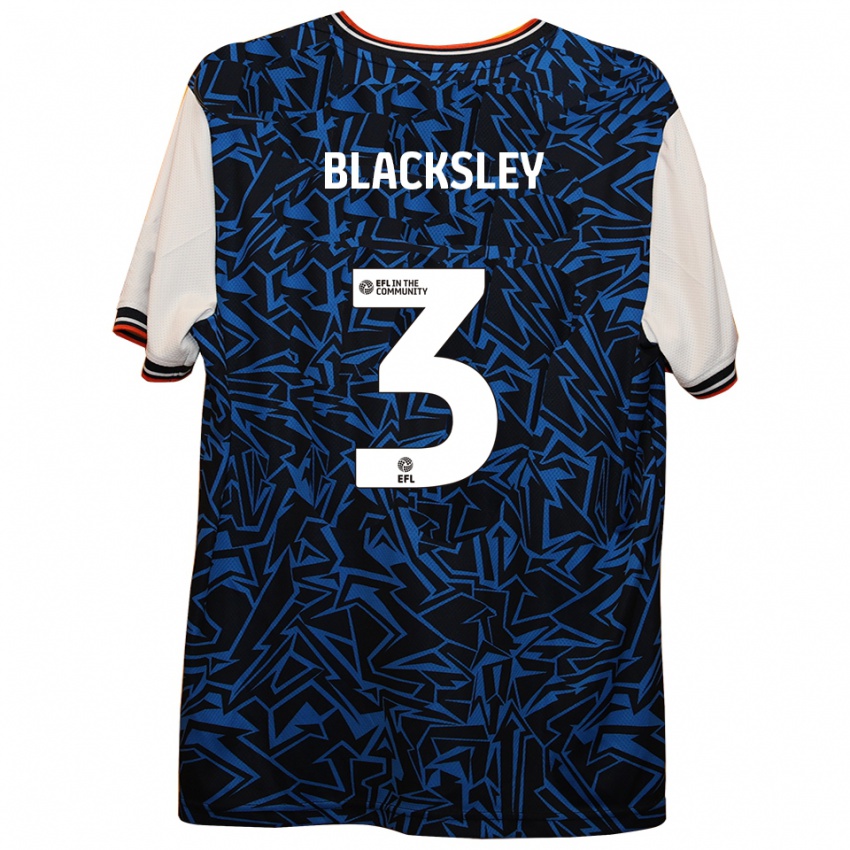 ילדים Tanya Blacksley #3 כחול שחור לבן הרחק ג'רזי 2025/26 חולצה קצרה