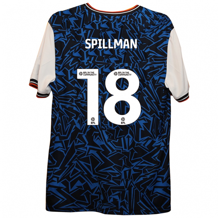 ילדים Gabriella Spillman #18 כחול שחור לבן הרחק ג'רזי 2025/26 חולצה קצרה