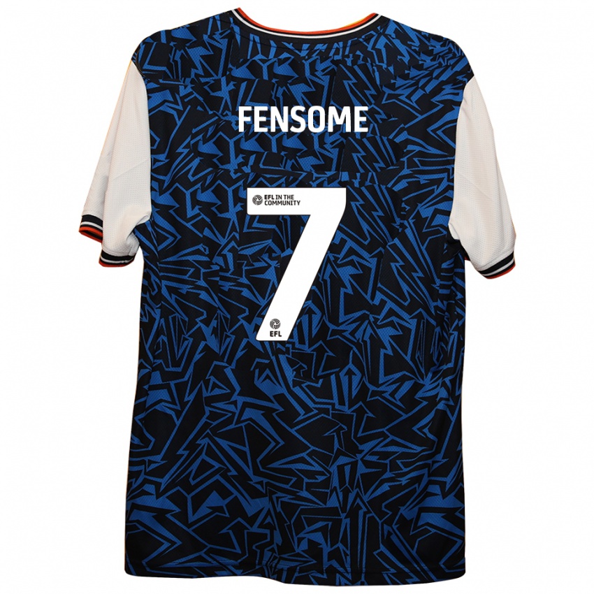 ילדים Tash Fensome #7 כחול שחור לבן הרחק ג'רזי 2025/26 חולצה קצרה