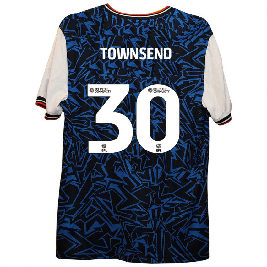ילדים אנדרוס טאונסנד #30 כחול שחור לבן הרחק ג'רזי 2025/26 חולצה קצרה