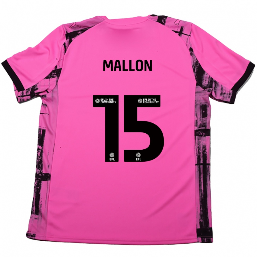 ילדים Paris Mallon #15 אדום ורד שחור הרחק ג'רזי 2025/26 חולצה קצרה