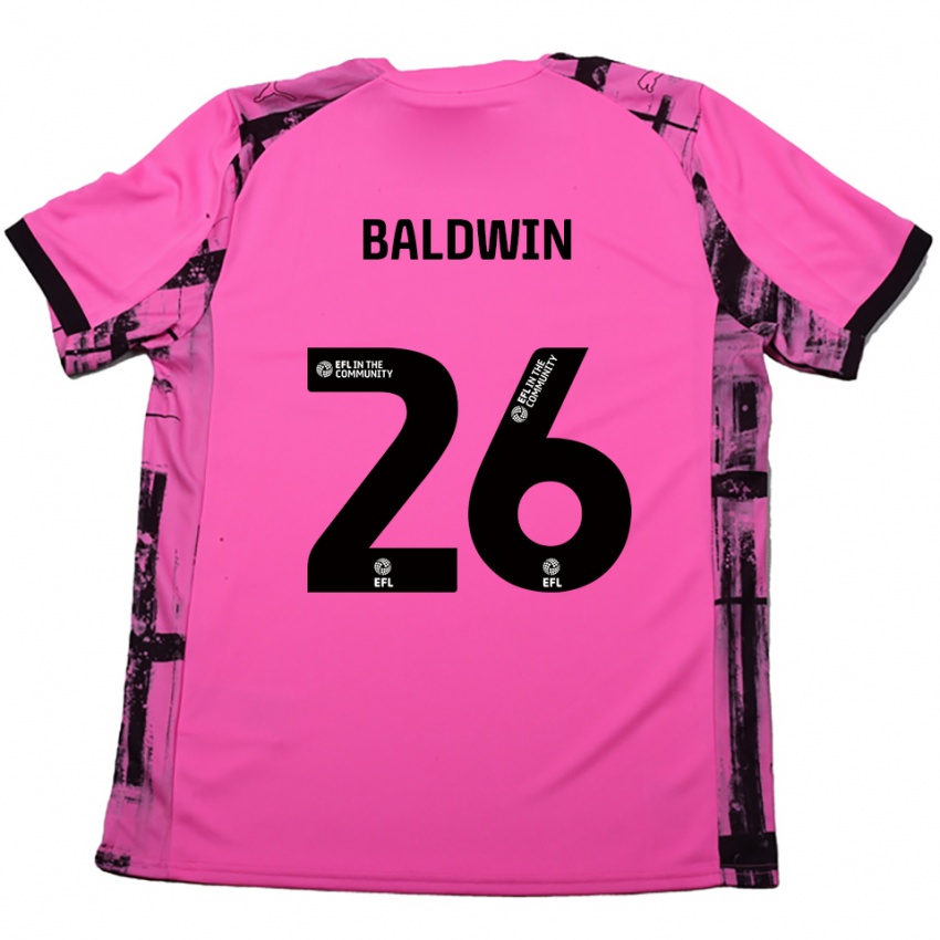 ילדים ג'ק בולדווין #26 אדום ורד שחור הרחק ג'רזי 2025/26 חולצה קצרה