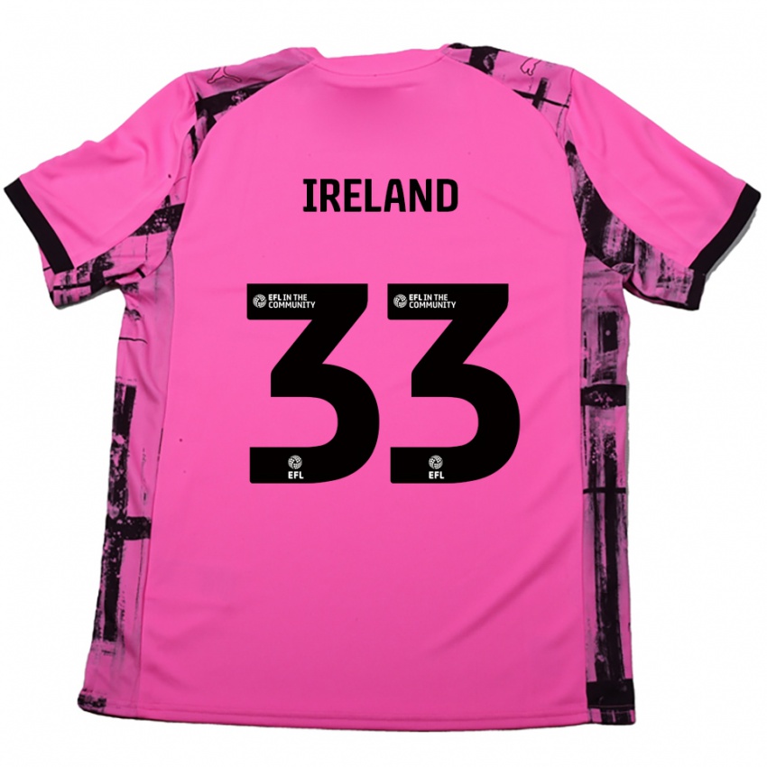 ילדים Matthew Ireland #33 אדום ורד שחור הרחק ג'רזי 2025/26 חולצה קצרה