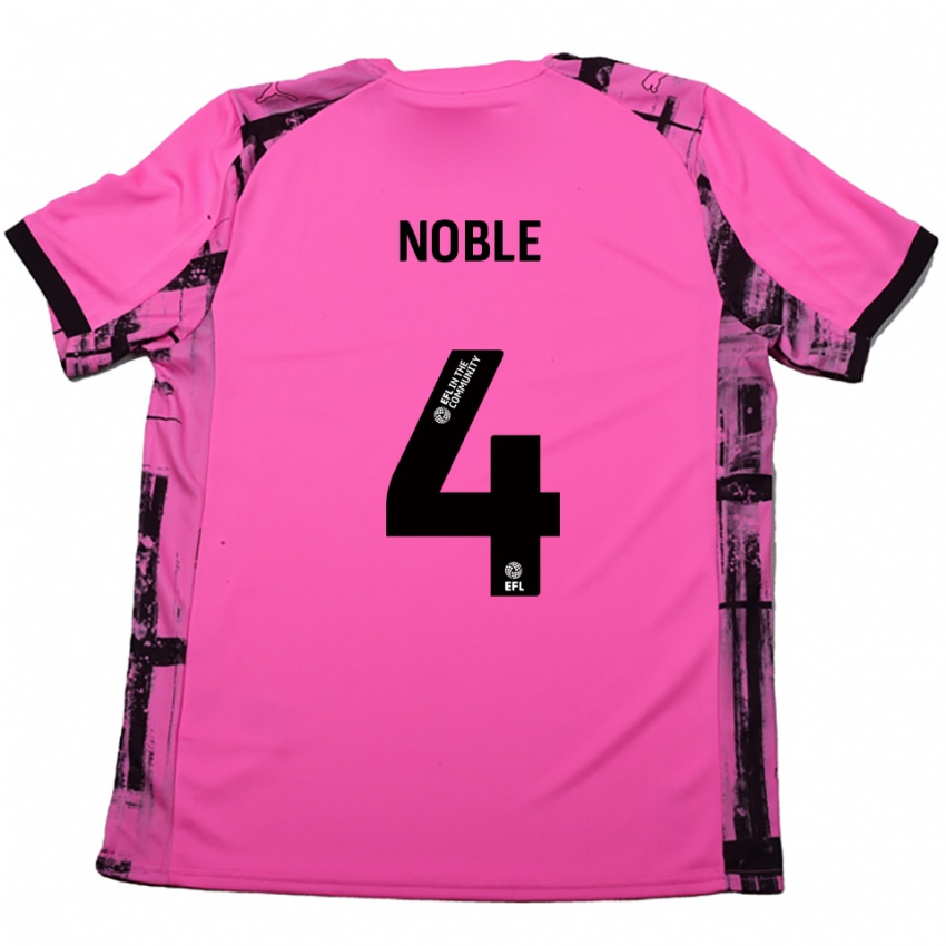 ילדים Fay Noble #4 אדום ורד שחור הרחק ג'רזי 2025/26 חולצה קצרה