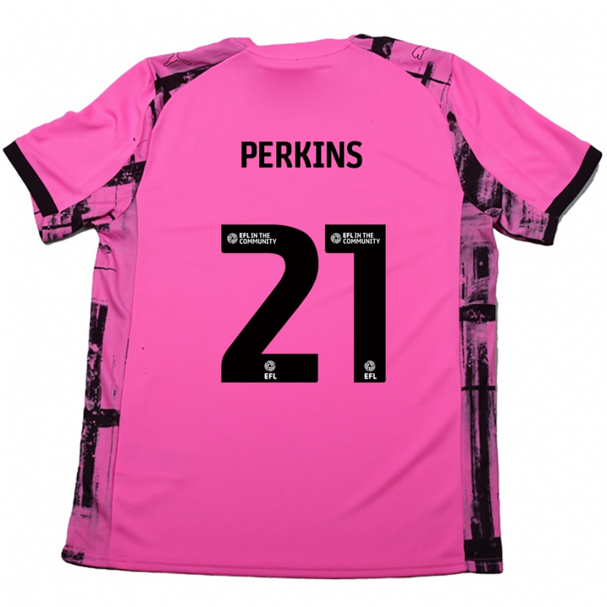 ילדים ג'ק פרקינס #21 אדום ורד שחור הרחק ג'רזי 2025/26 חולצה קצרה