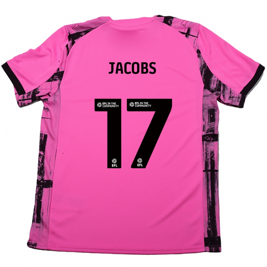 ילדים Michael Jacobs #17 אדום ורד שחור הרחק ג'רזי 2025/26 חולצה קצרה