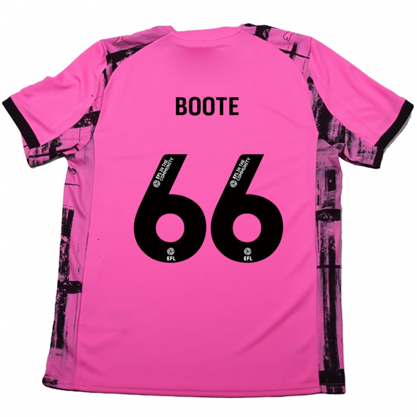 ילדים Zoe Boote #66 אדום ורד שחור הרחק ג'רזי 2025/26 חולצה קצרה