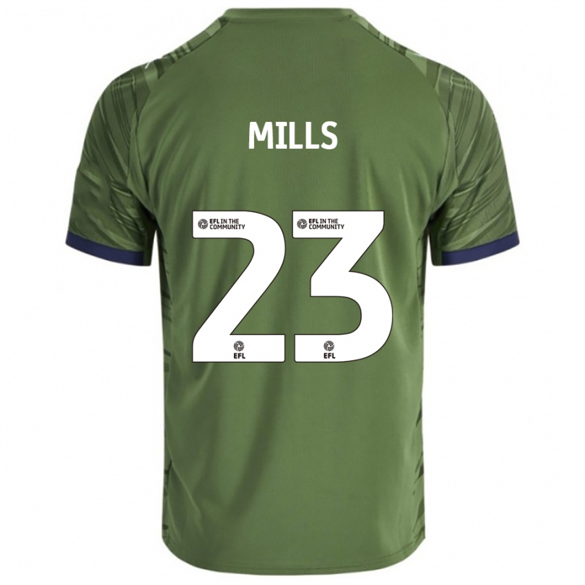 ילדים הארלי מילס #23 ירוק לבן הרחק ג'רזי 2025/26 חולצה קצרה