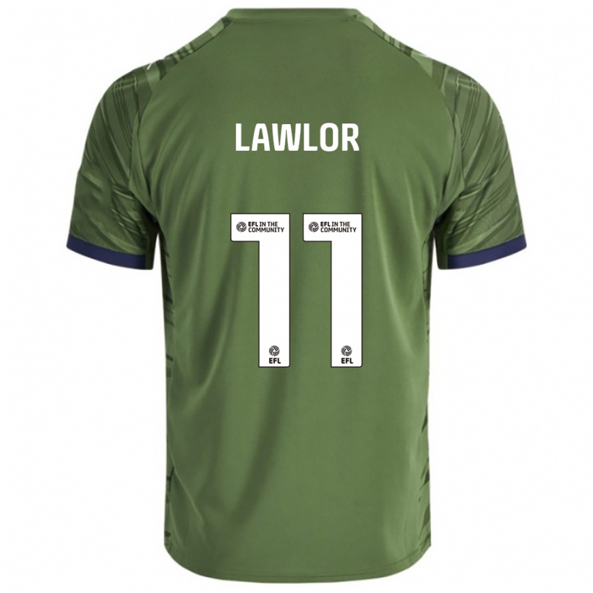 ילדים Megan Lawlor #11 ירוק לבן הרחק ג'רזי 2025/26 חולצה קצרה