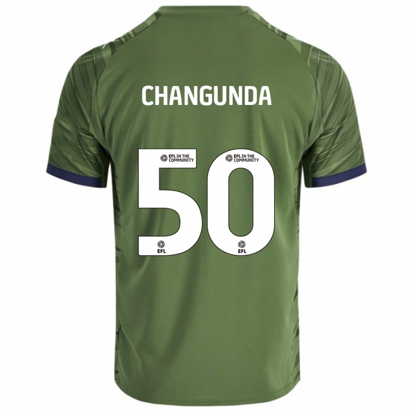 ילדים אנדרה צ׳אנגונדה #50 ירוק לבן הרחק ג'רזי 2025/26 חולצה קצרה